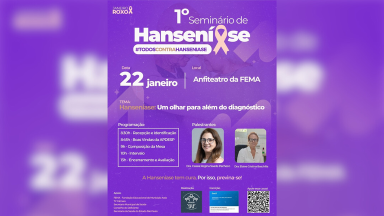 22 de janeiro: Assis irá sediar 1º Seminário sobre Hanseníase