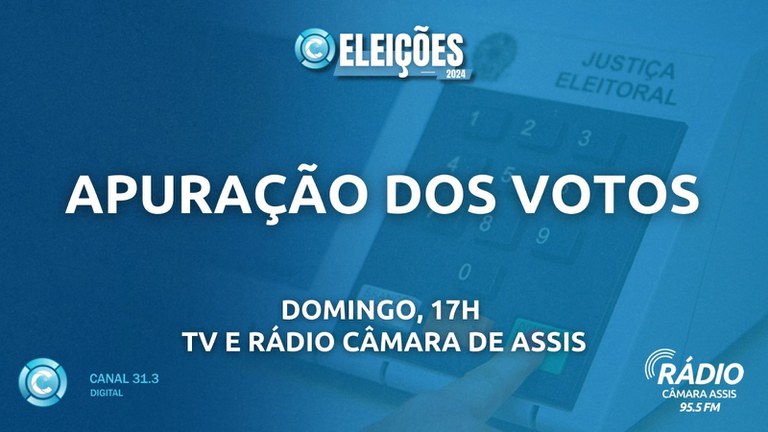 TV Câmara transmite apuração das eleições municipais ao vivo neste domingo